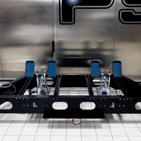 FSC A320 control loading rudder pedals front view