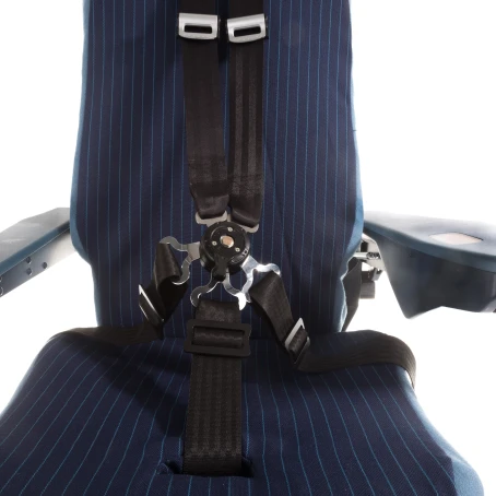 A320 motorized seat captain side 5 point harness