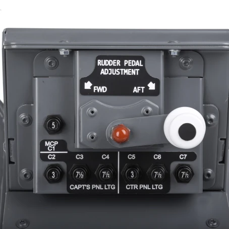 FSC B737NG upfloor rudder pedals cpt aft fwd chain mechanism handle