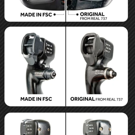 FSC B737 yoke control wheel comparison
