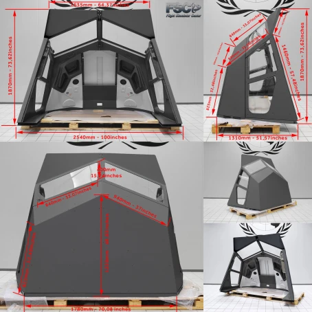 FSC B737 ceiling shell dimensions