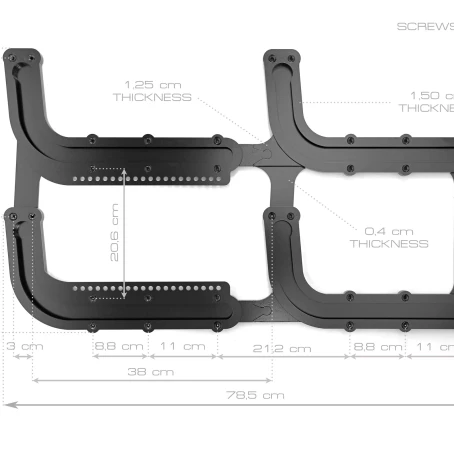 FSC B737 j rail captain dimensions