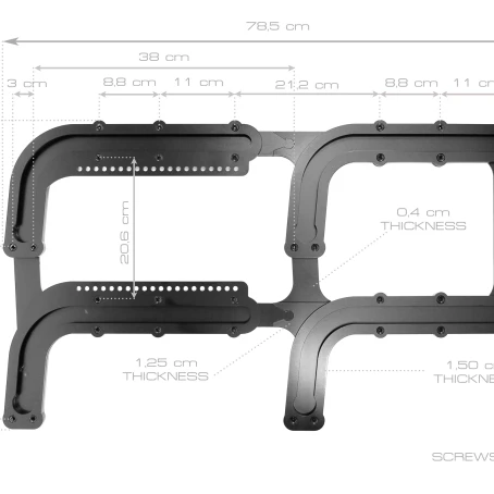 FSC B737 j rail first officer dimensions