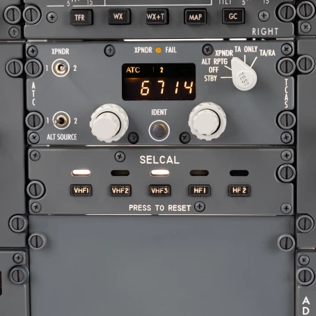 FSC B737NG pedestal ATC SELCAL panel
