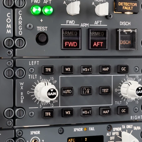 FSC B737NG pedestal WXR CARGO panel