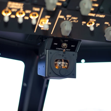 FSC B737 wet compass installed in cockpit