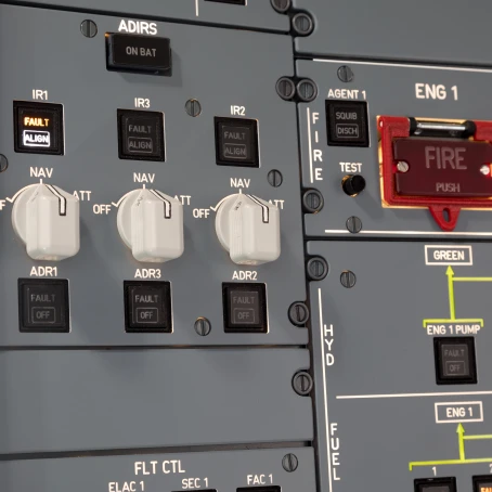 FSC A320 overhead fwd ADIRS panel