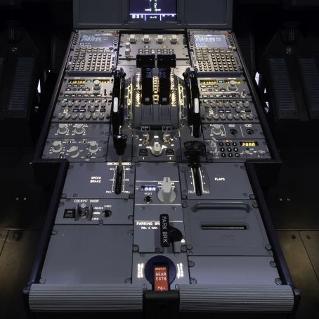 FSC A320 cockpit complete pedestal with TQ MCDU