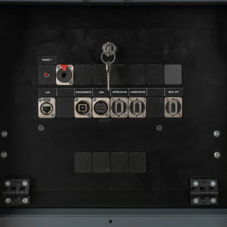 FSC B737NG single seat simulator trainier rear connections.panel